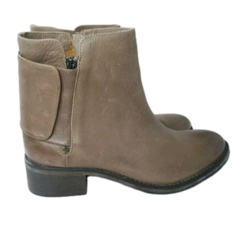 Modern Vintage Leather Ankle Boots Women's Size 7.5 Booties Brown